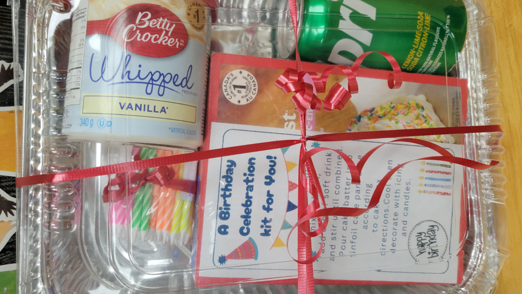 Birthday kits assembled by St Andre students