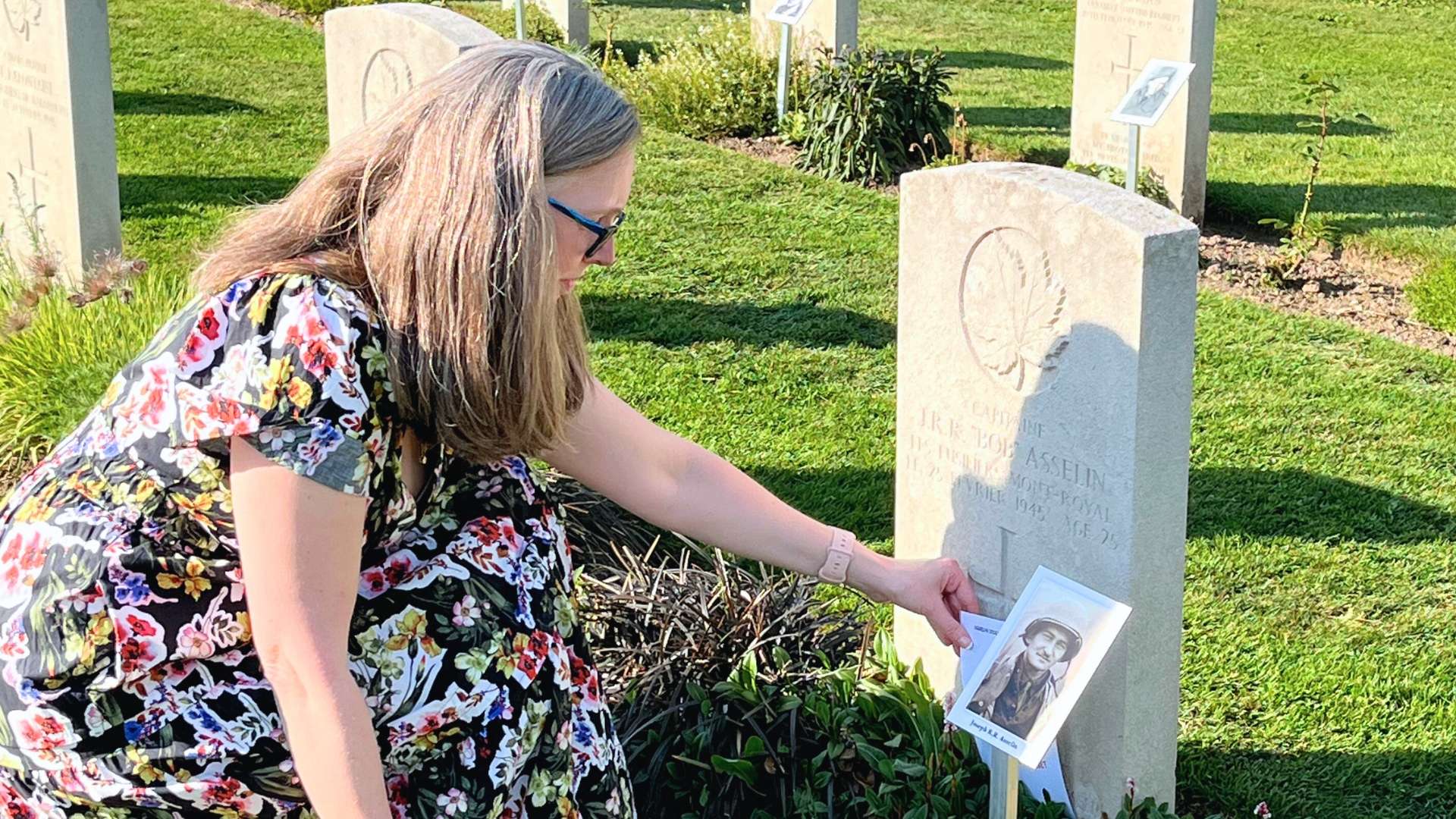All Saints teacher honouring the soldiers representing the school