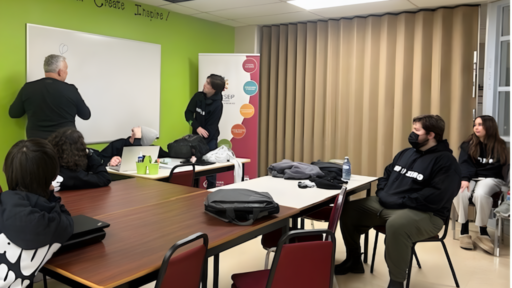 Holy Trinity students and instructor working on their 289 to zero project.