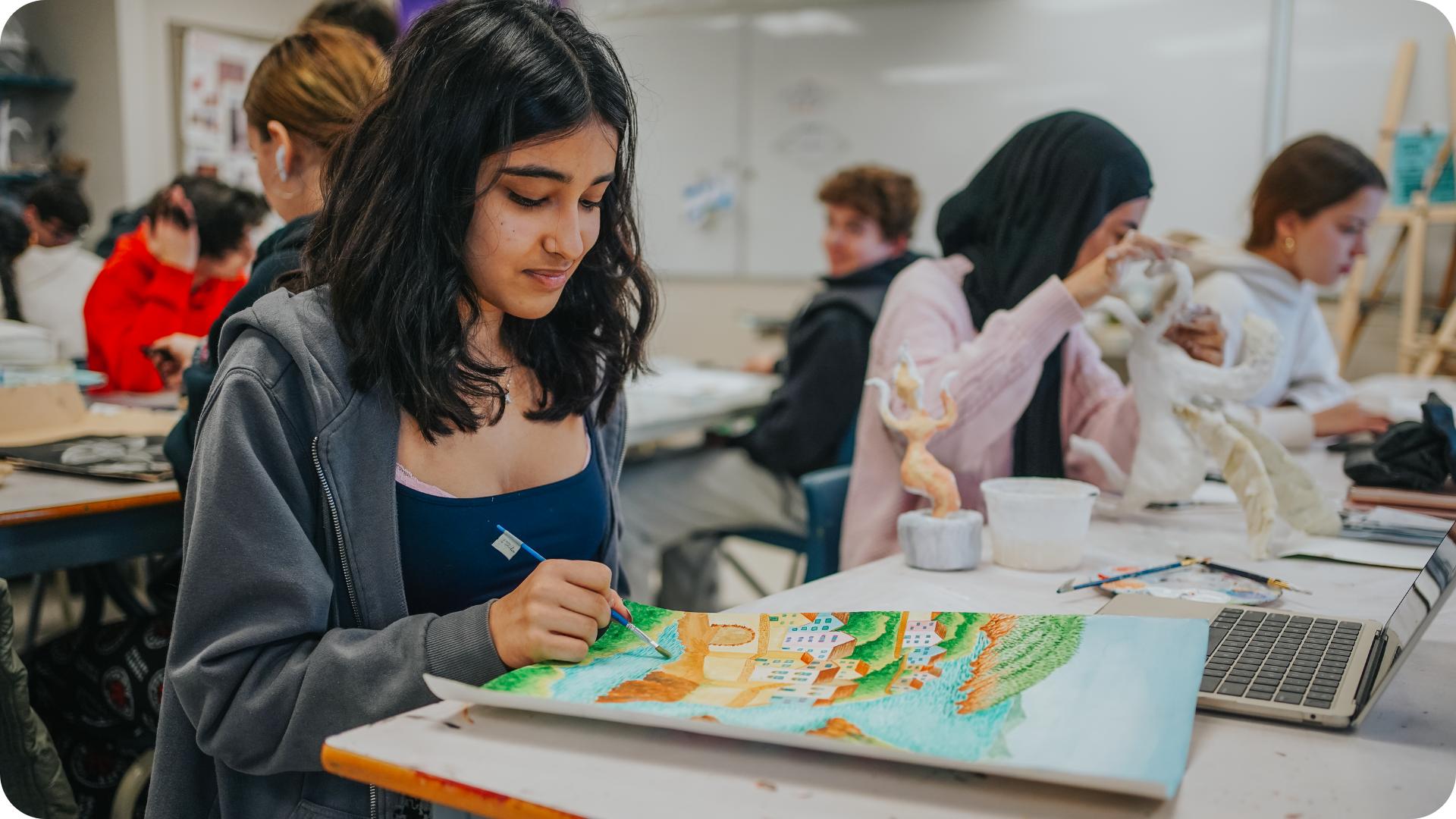 Students in arts session at an OCSB school