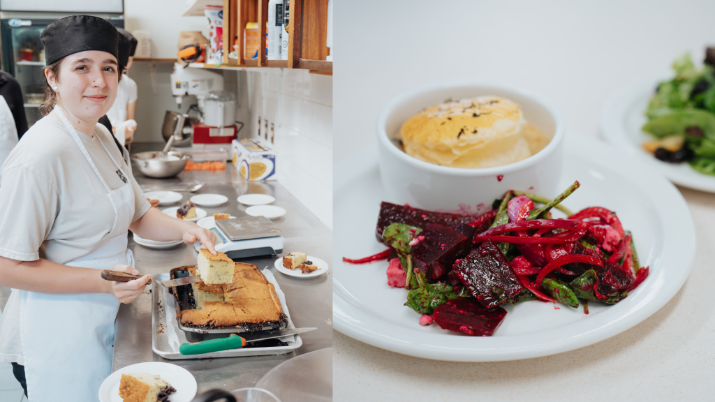 Cook students showing what they have made