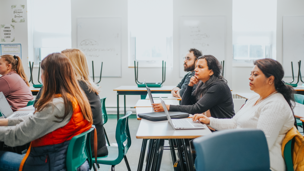 teachers in a workshop about STEM on PD Day