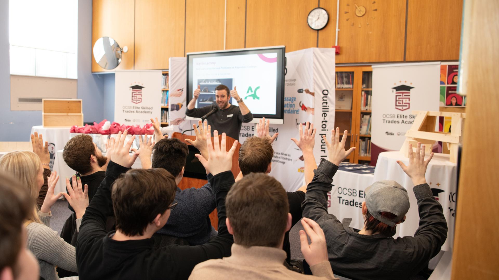 ESTA instructor with his students in class