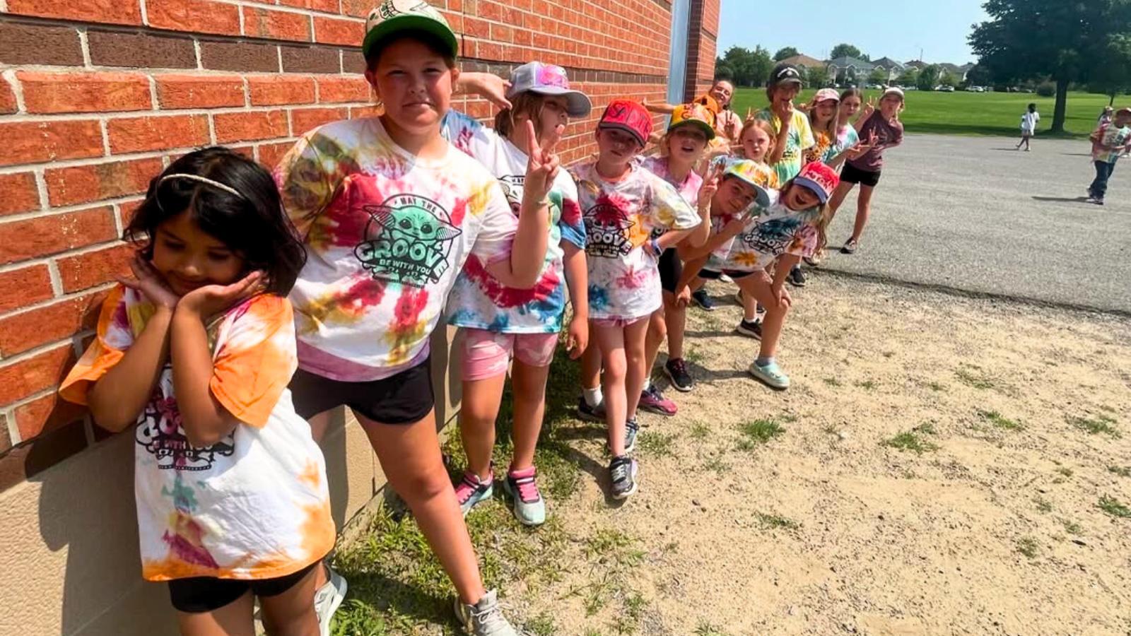 Campers lining up for their presentation during Camp