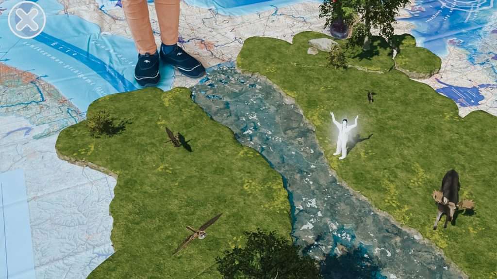 A child on the Great Lakes interactive map