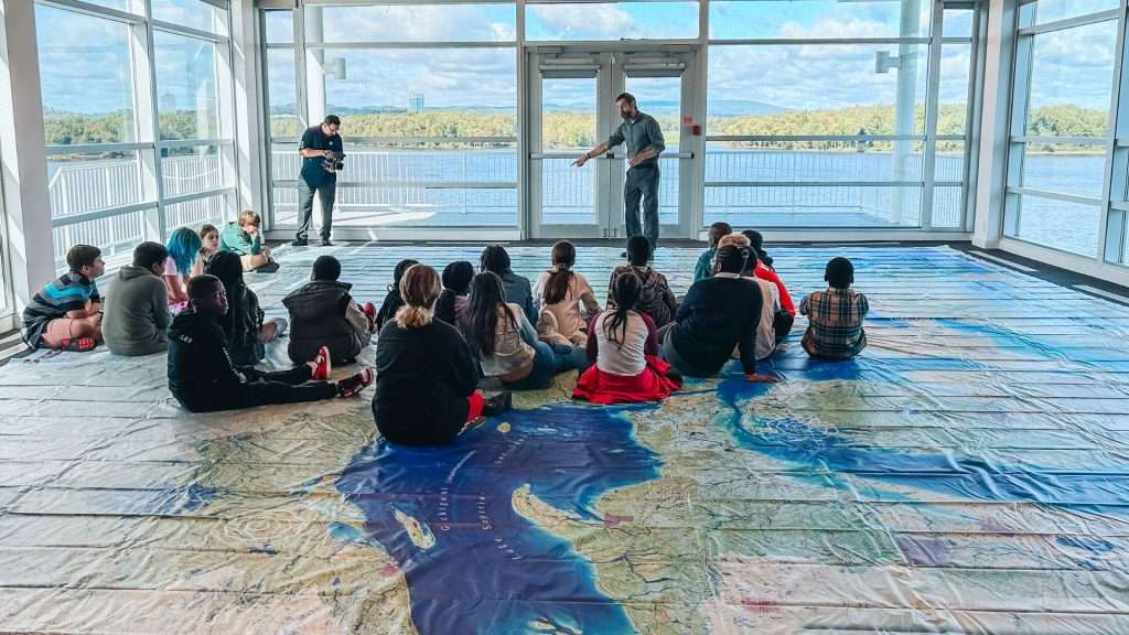 Students learning about the Great Lakes