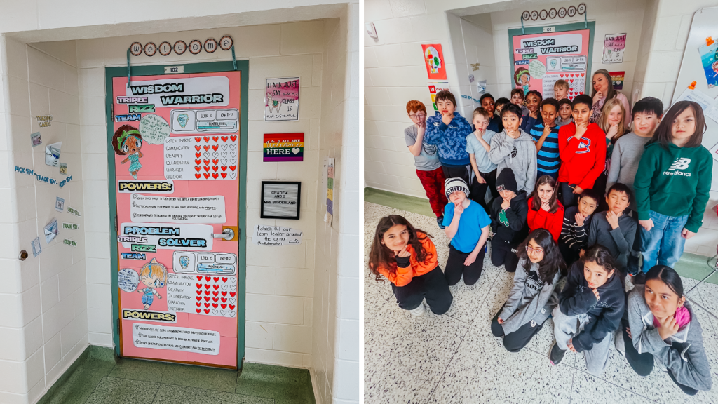 Students' “Wisdom Warrior” and “Problem Solver” door