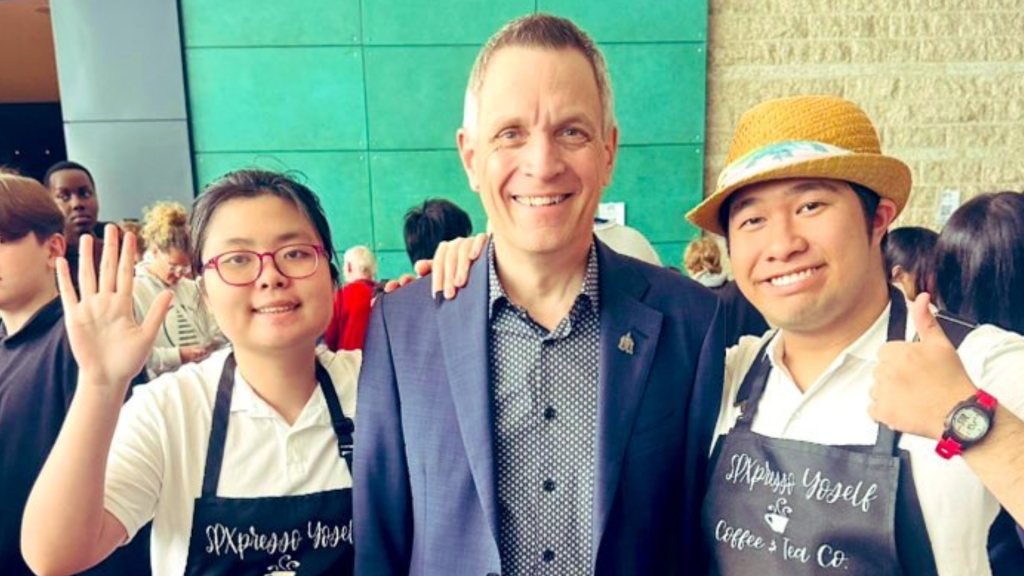 SPXpresso participants with Mayor Sutcliffe