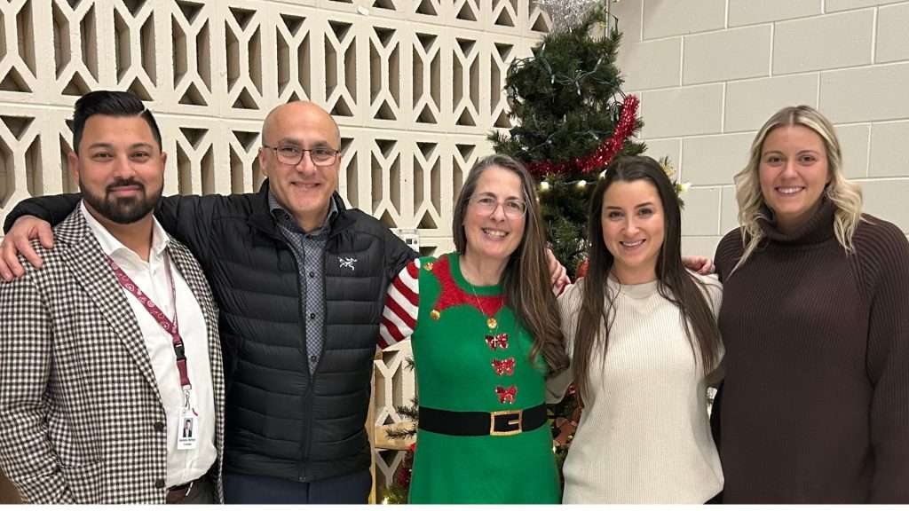 St Rose of Lima school staff during the christmas event