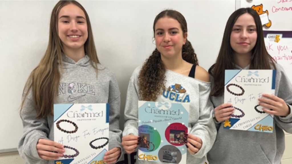 St. Mark's students are showing their business brochure